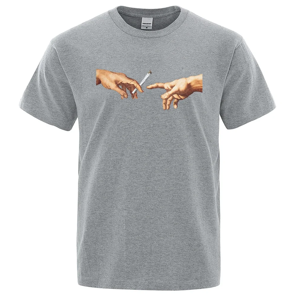 

Футболка мужская с забавным дышащим принтом Микеланджело, модная тенниска, свободная повседневная хлопковая майка в стиле оверсайз, на лето