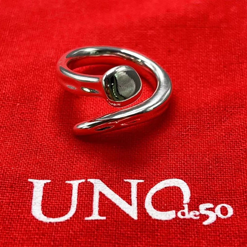 

2023 unode 50 испанский модный простой элегантный женский кольцо романтические праздничные ювелирные изделия Подарочная сумка с