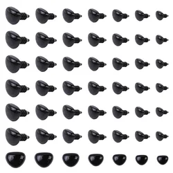 Fenrry 100Pcs/Lot Black Triangle Noses Plastic Safety Noses Doll Animal Dog Noses for Bear Stuffed Toys DIY Wool Felting Tools