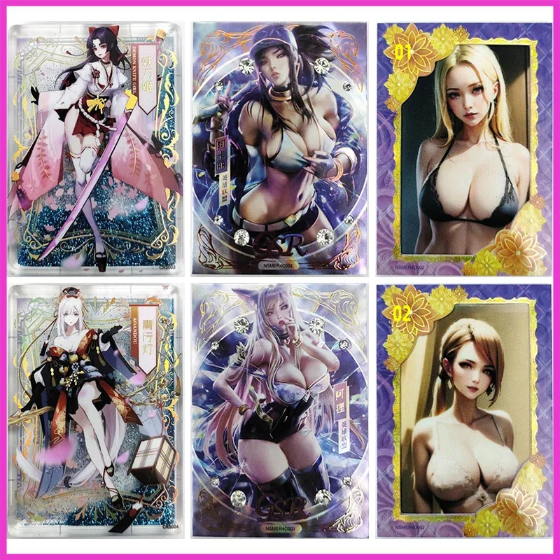 anime-goddess-story-rare-gsr-crs-3d-casting-flash-cards-akali-ahri-aoandou-toys-for-boys-collecemballages-cards-birthday-gifts