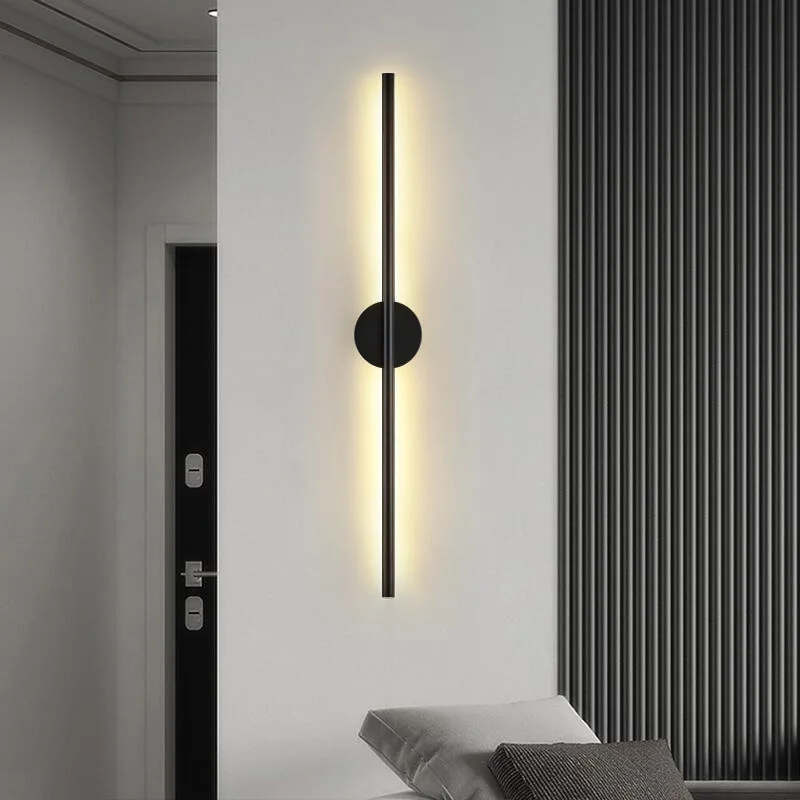 Modern LED Light Luxury Wall Lamp Nordic Creative Simple Aluminum Line Lamp Suitable Decoration Bedrooms Living Rooms Lighting