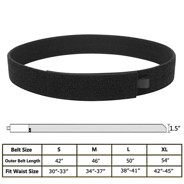Tactical 1.5 Inch Loop Liner Inner Belt Mens Sports Outdoor Outer Duty Belt Nylon Waistband Hunting Accessories