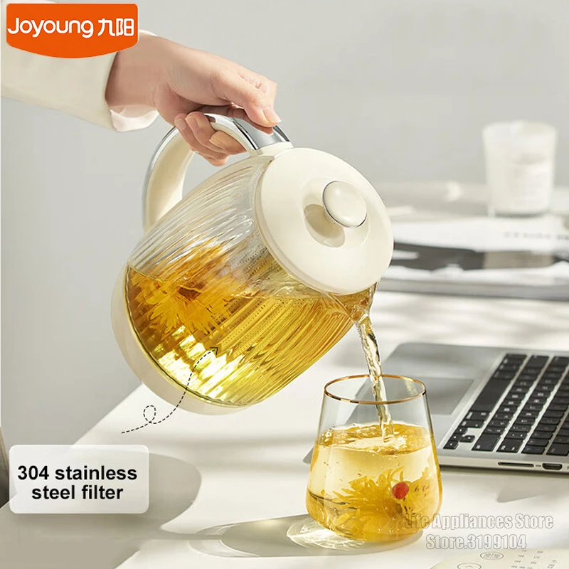 

Joyoung WY166 Electric Kettle 1.5L Glass Material Health Preserving Pot Stew Soup Porridge Multi Cooker 1000W Insulation Teapot