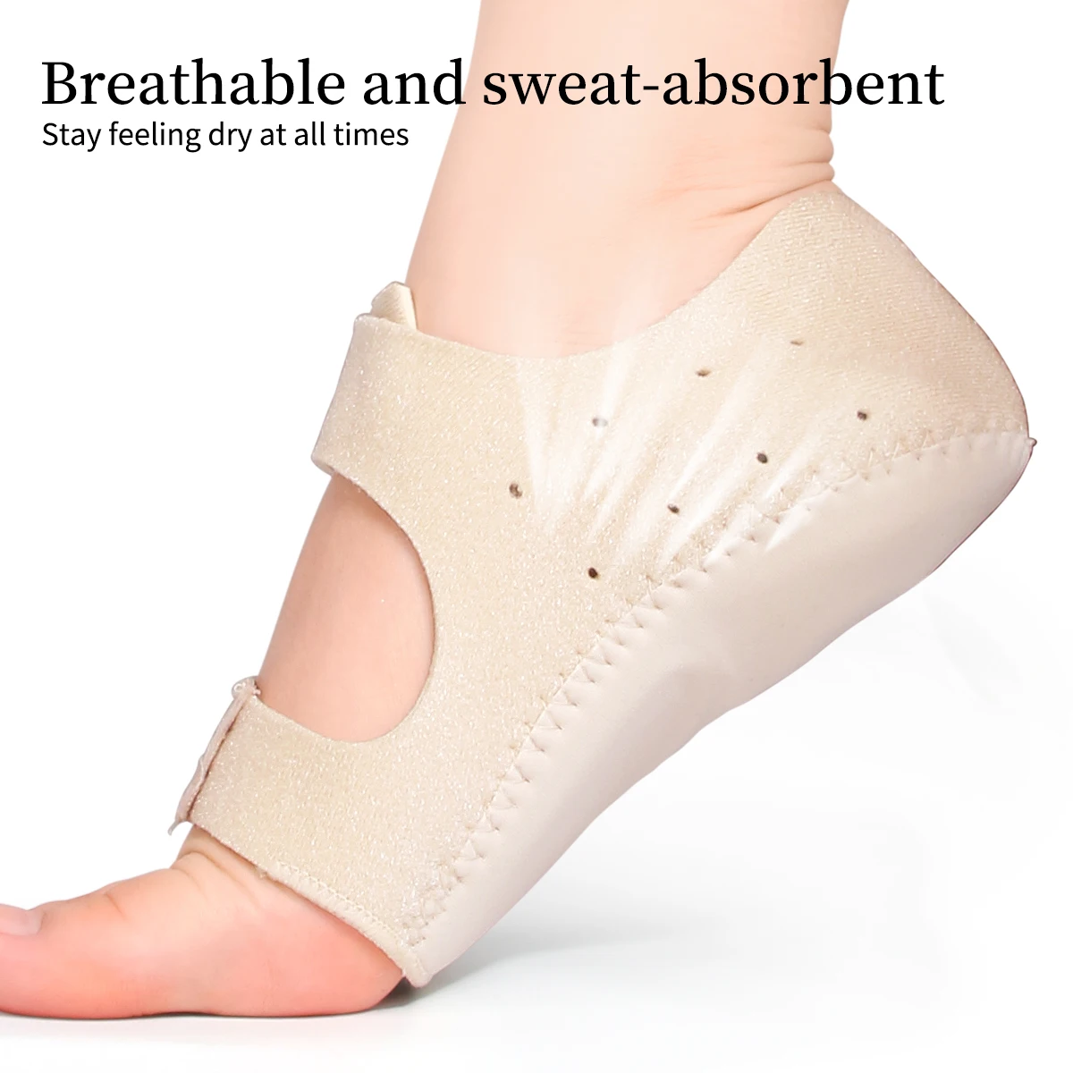 Kit zur Linderung von Fersenschmerzen | Verstellbare Gel-Fersencups für Plantarfasziitis und Achillessehnenentzündung, stoßdämpfende Unterstützung – Detail 6