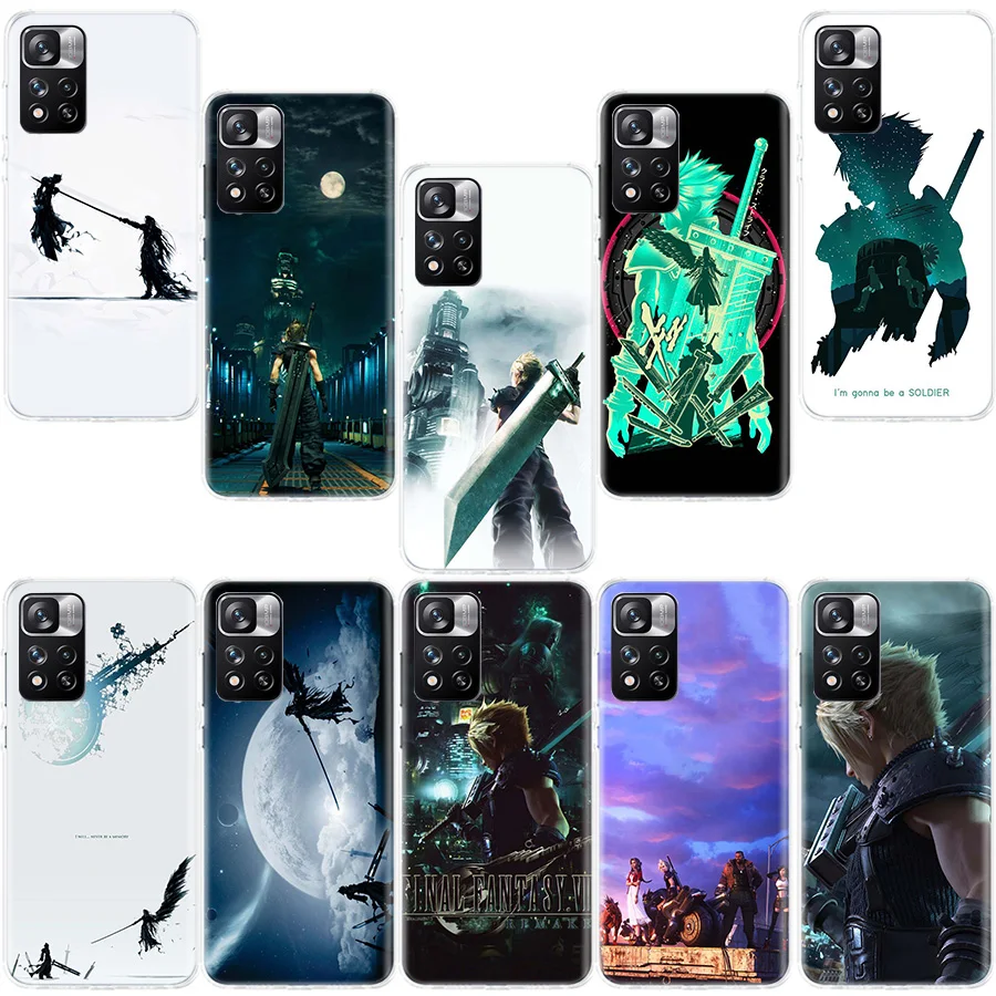 Фото Чехол для телефона окончательной фантазии VII для Xiaomi Poco X4 F4 GT X3 NFC X5 X6 Pro 5G M5 M5S M4 M3 F5 Mi Note 10 Lite F3 F2 F1, чехол F №1