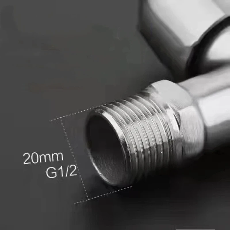 Stainless Steel Faucet Double Outlet Dual Control Water Tap One in Two Out Faucet 1/2" Bidet Faucets Bathroom Accessories