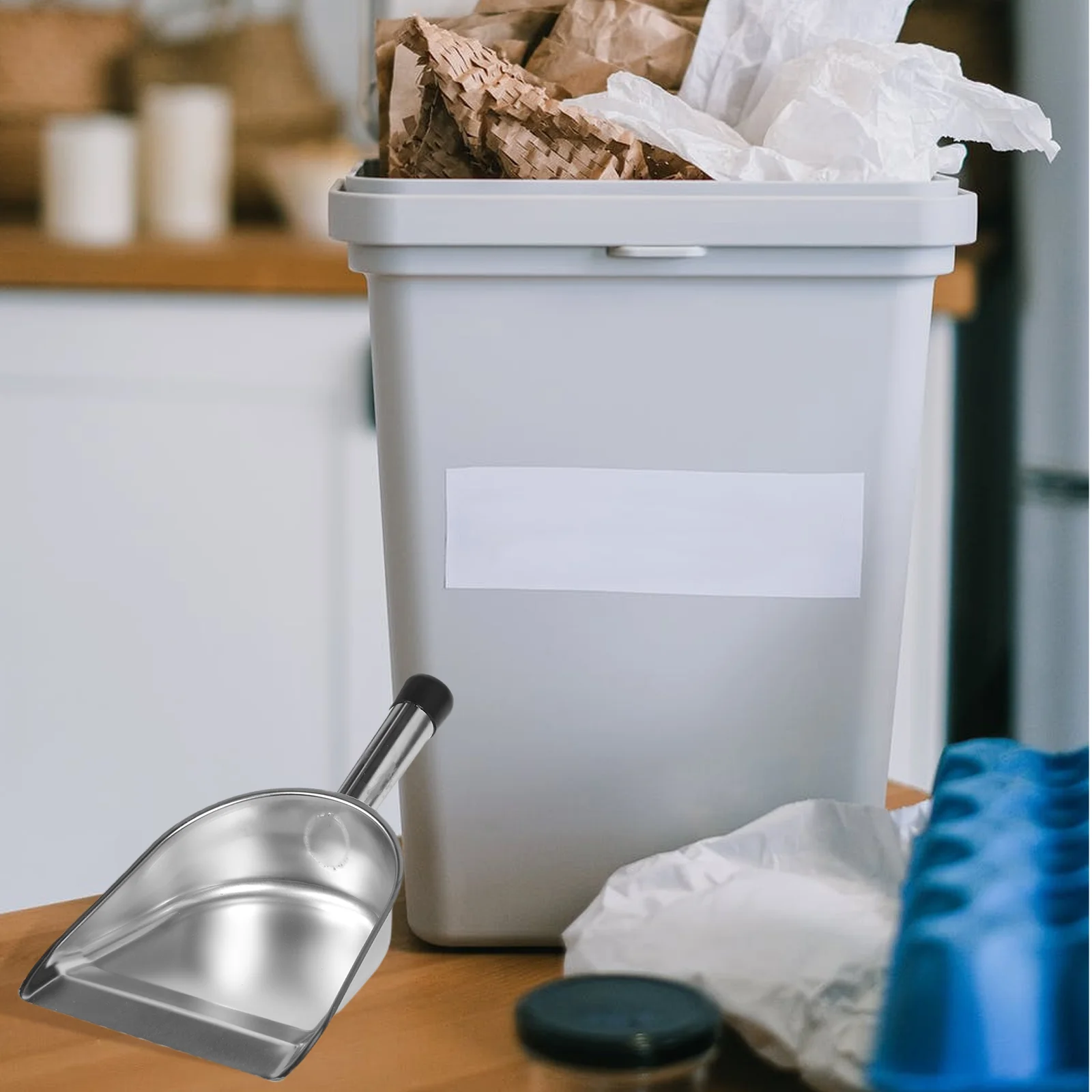 Stainless Steel Dustpan Kitchen Cleaning Simple Home Household Garbage Plastic Office 6