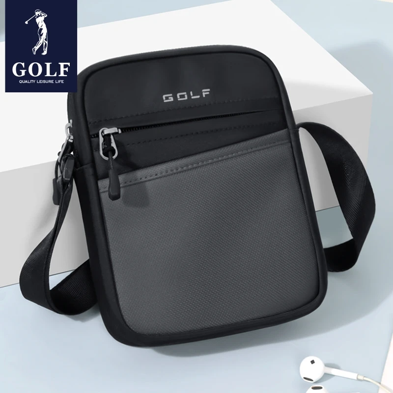 GOLF Crossbody Bag Men Mini Cross Shoulder Bags Man Purse Mobile Cell Phone Small Male Side Messenger Waterproof Oxford Black - 3