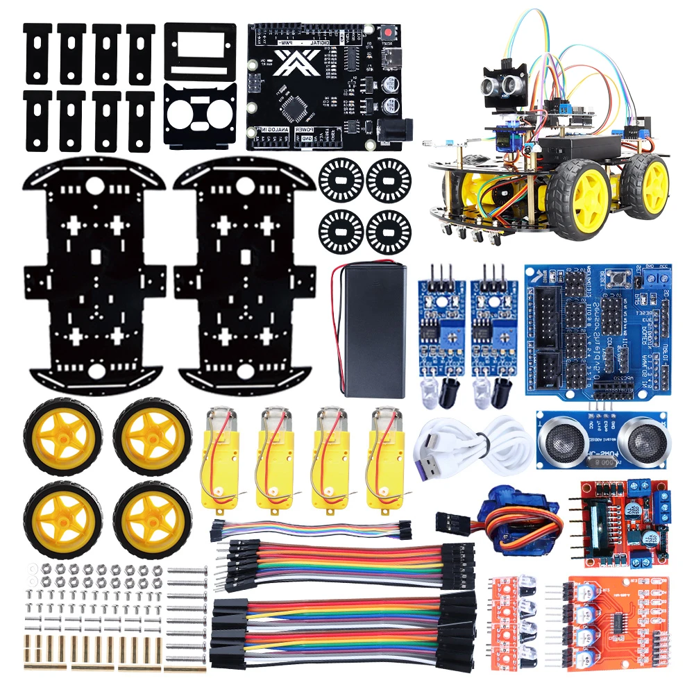 Új smare Gépember autó Kódolás készlet számára arduino Programba iktat Kitűnő Játékóra Didaxis Tudomány robotic komplety Automatizálás készlet számára projects