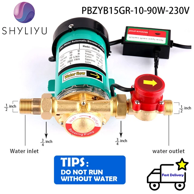 SHYLIYU Hot Water Pressure Booster Pump Mute Tap Water Pipeline With  Automatic Flow Switch Shower Recirculating/Circulator Pump - AliExpress
