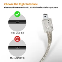 Mini USB Cable Short USB 2.0 to Mini-B 5-pin data charger cable for MP3 MP4 Player Digital Camera Mini USB 2.0 Cable 4