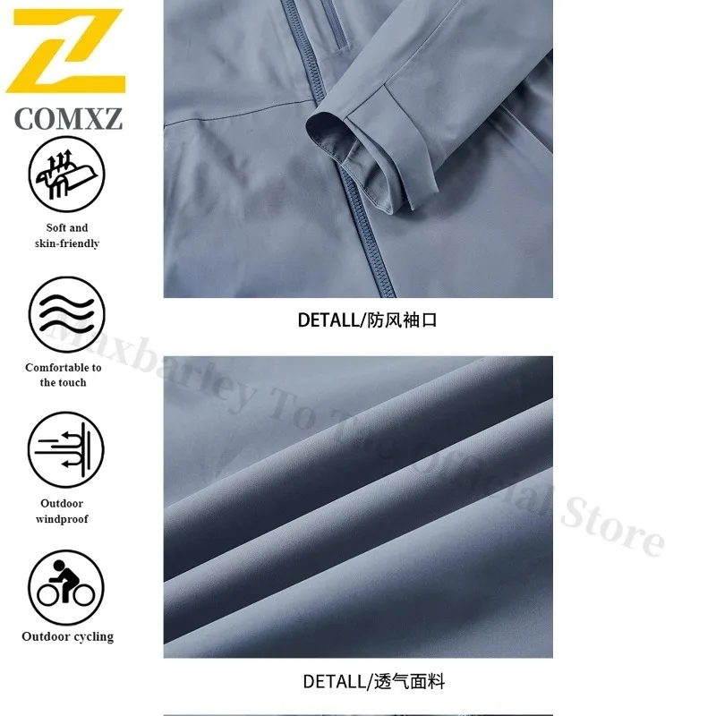 EiAO Men's Trendy Windbreaker Spring Autumn Waterproof Windproof Casual Outdoor Jacket for Hiking Camping Fishing 2025 Fashion