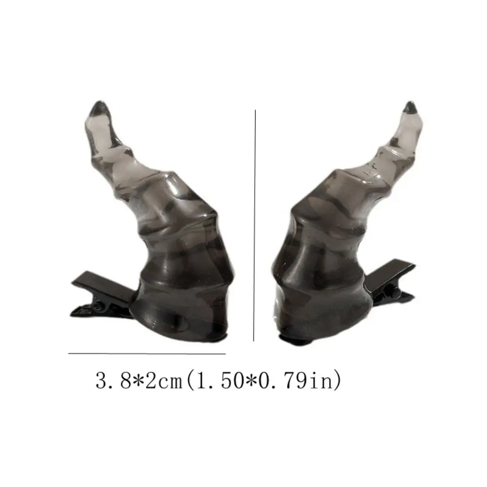 Gothic Devil Horn Hairpin Hair Clip Hairband Halloween Headband Creatively Duckbills Braids Halloween Hair Hoop