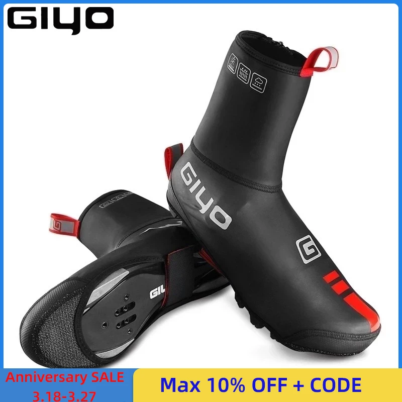 

Giyo Waterproof Cycling Shoes Cover Neoprene Thermal Spring Winter Bicycle Overshoes MTB Boot Covers Road Bike Cycle Footwear