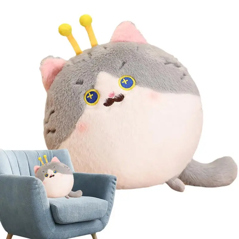 

Мягкая Плюшевая кошка, яркая Рабочая кукла, кот, плюшевая мультяшная кукла, игрушки, мягкие удобные набивные куклы, украшения для кровати