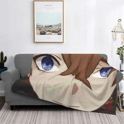 Childe Genshin Impact Blanket Flannel Spring Autumn Anime Breathable Super Warm Throw Blankets For Bedding Travel Bedding Throws