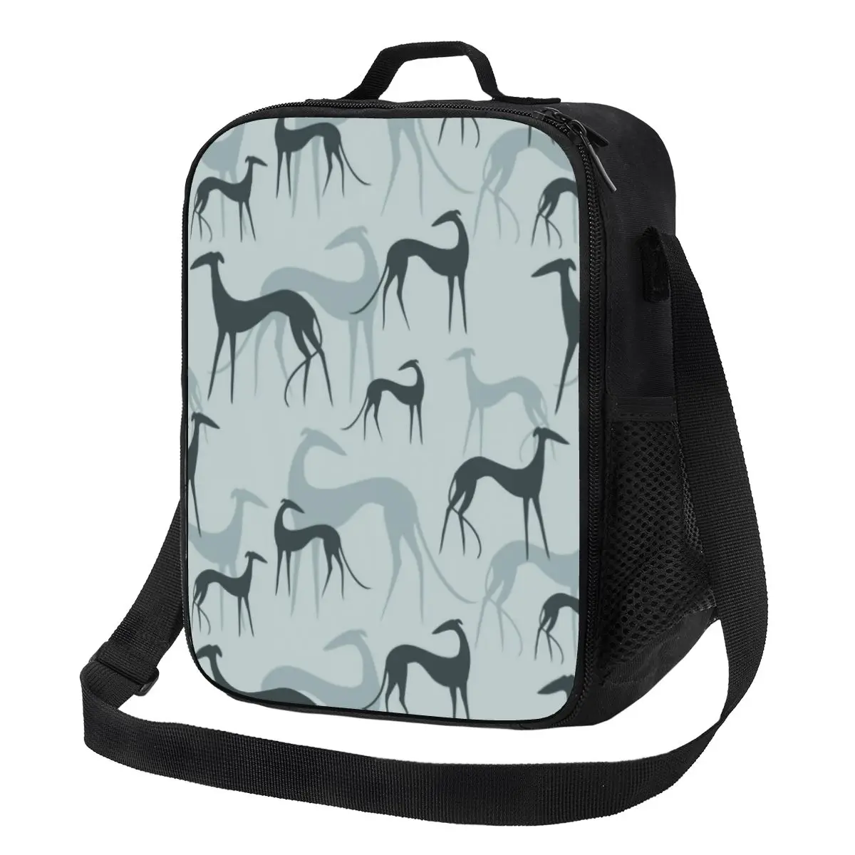 

Greyhound Galgos Dog Insulated Lunch Bag for Women Whippet Sighthound Cooler Thermal Lunch Tote Beach Camping Travel