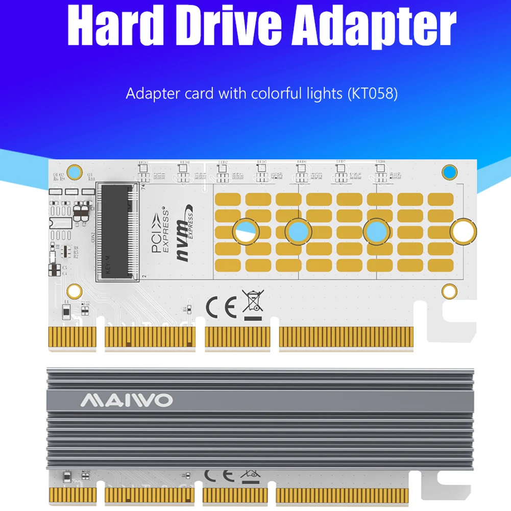 

M.2 To PCIE X16 Adapter Card M Key Interface PCI-E To M.2 SSD Adapter Expansion Card PCI Express 3.0 M2 NVME Hard Disk Converter