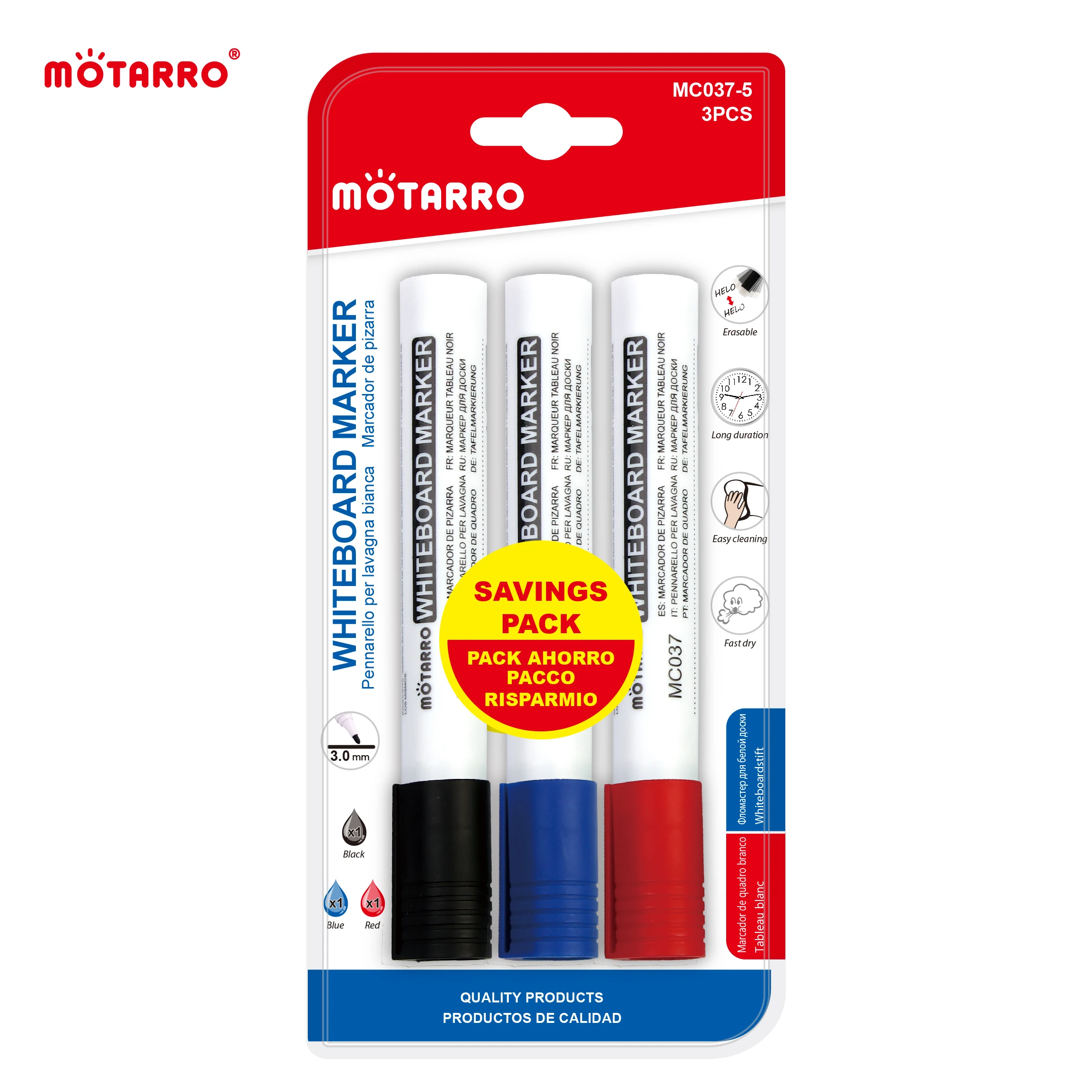 지울 수 있는 화이트보드 마커 펜, 환경 친화적 마커, 사무실 학교 문구, 3 개/세트