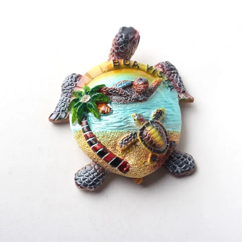 Cape Verde Travelling Souvenirs Fridge Magnets Cute Turtle Manetic Stickers for Message Board Kawaii Gifts Crative Home Decor