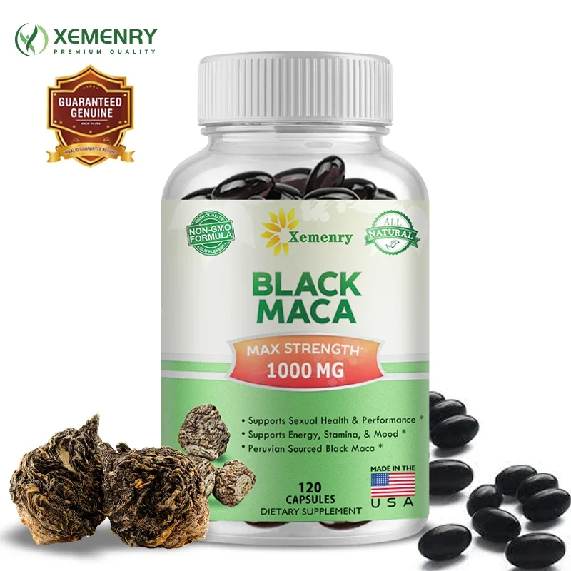 

Xemenry Black Maca Root Extract - Natural Energy Men's Supplement