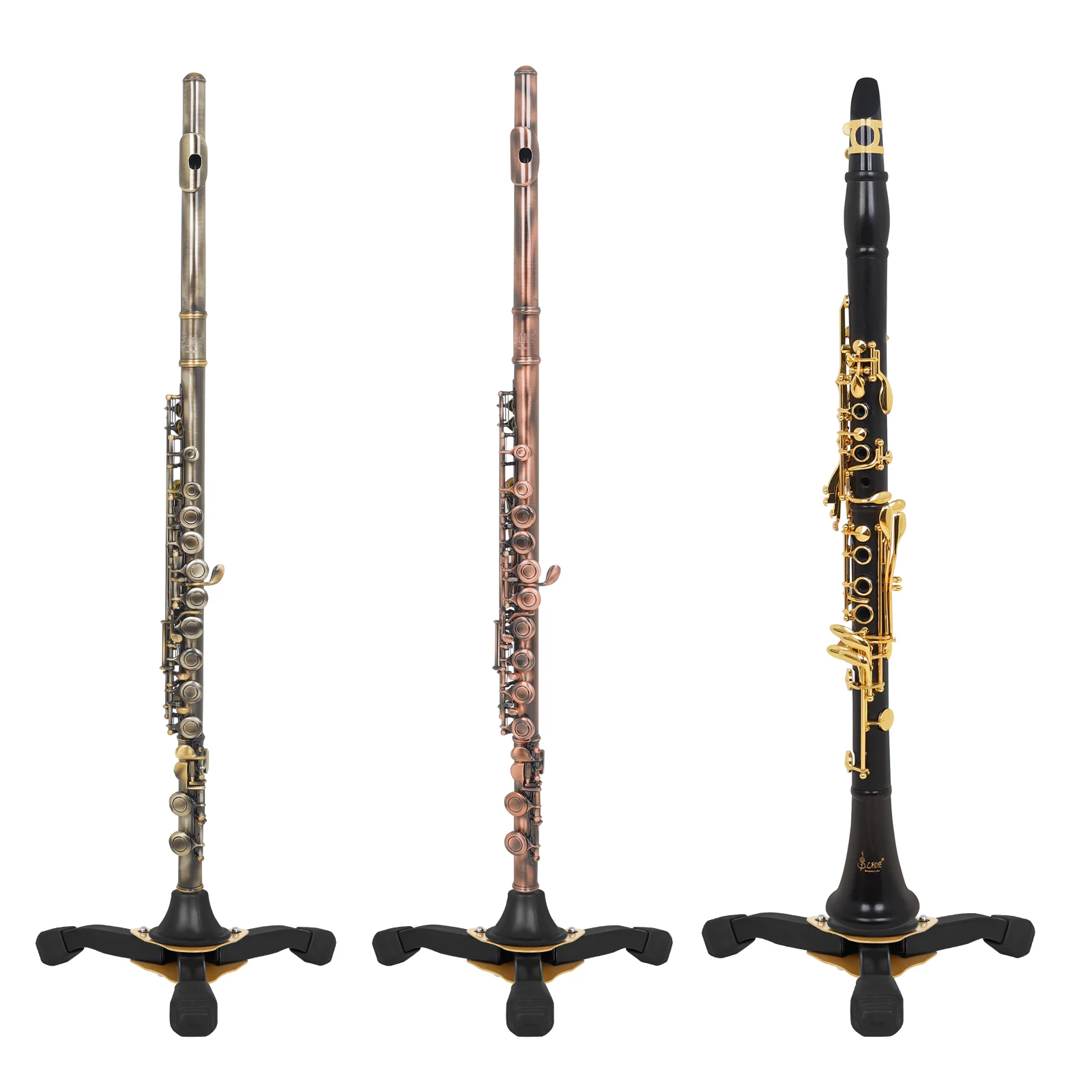 Support Pliable Pour Clarinette, Hautbois, Saxophone - Trépied Portable, Antidérapant, Facile à Installer