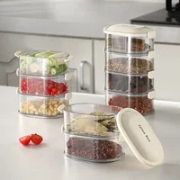 Spice Organizer Household Stackable Food Spice Storage Box Spice Sealing Jar Kitchen Fresh Box Kitchen Organization 1