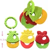 Silicone Teethers for Baby Things Newborn Chews Food Grade Teethers Training Bed Toy  Baby fruit item Feeding Infant Rattle 4