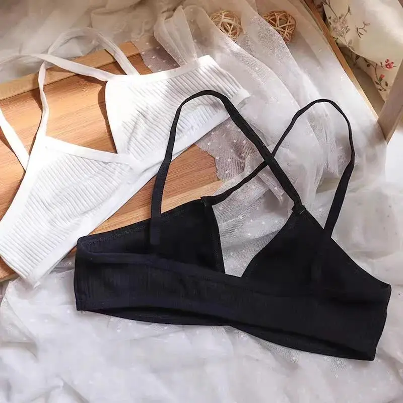 Womens Bras Seamless Deep-V Bra Women Sexy Triangle Thin Bralette Back Tops Plunge Underwear Tube Vest Top Female Breathable Lingerie