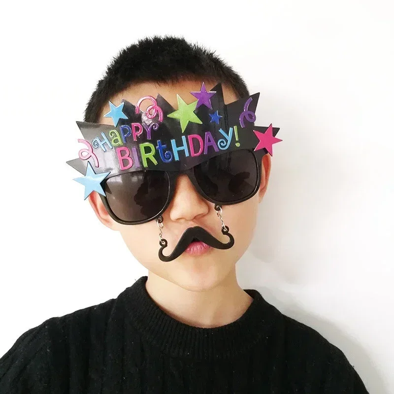 재미있는 외계인 무지개 생일 장식 선글라스, 파티 안경, 사진 소품, 이벤트 웨딩 사진 부스 장식 액세서리