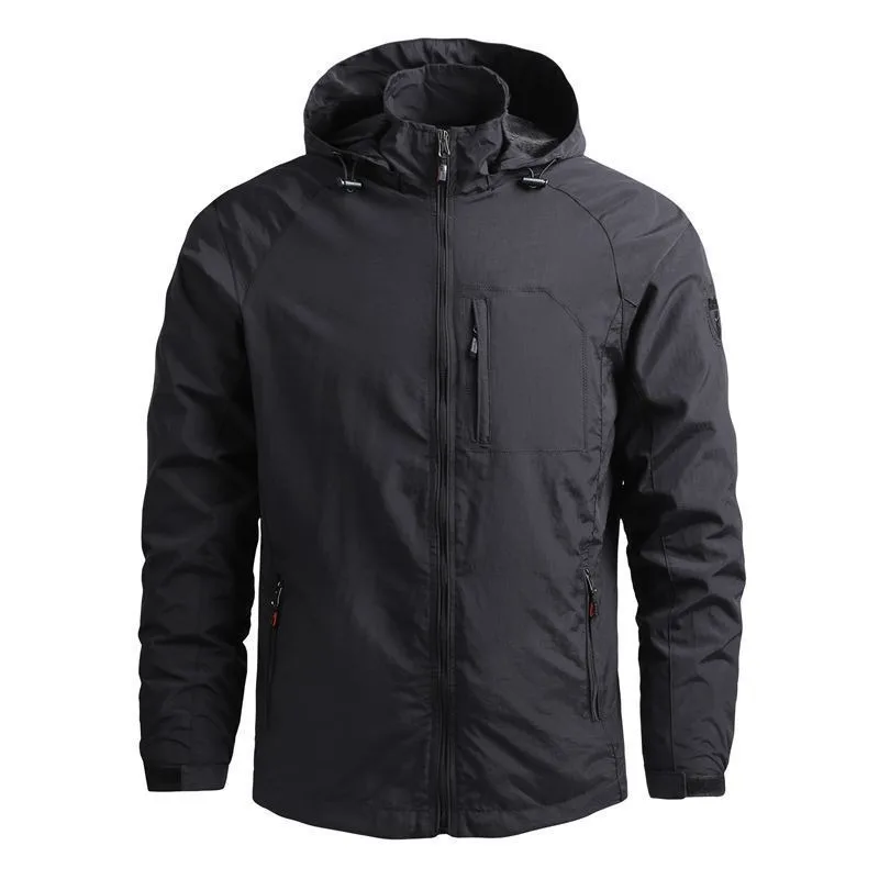 2023 Autumn and Winter New Quick Drying Jacket Men's Loose Relaxed Coat Military Outdoor Camping Work Coat Bomber Jacket Men