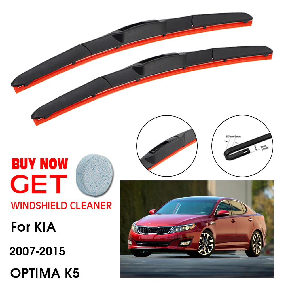 

Car Wiper For KIA OPTIMA K5 24"+18" 2007-2015 Front Window Washer Windscreen Windshield Silica Gel Wiper Blades Accessorie