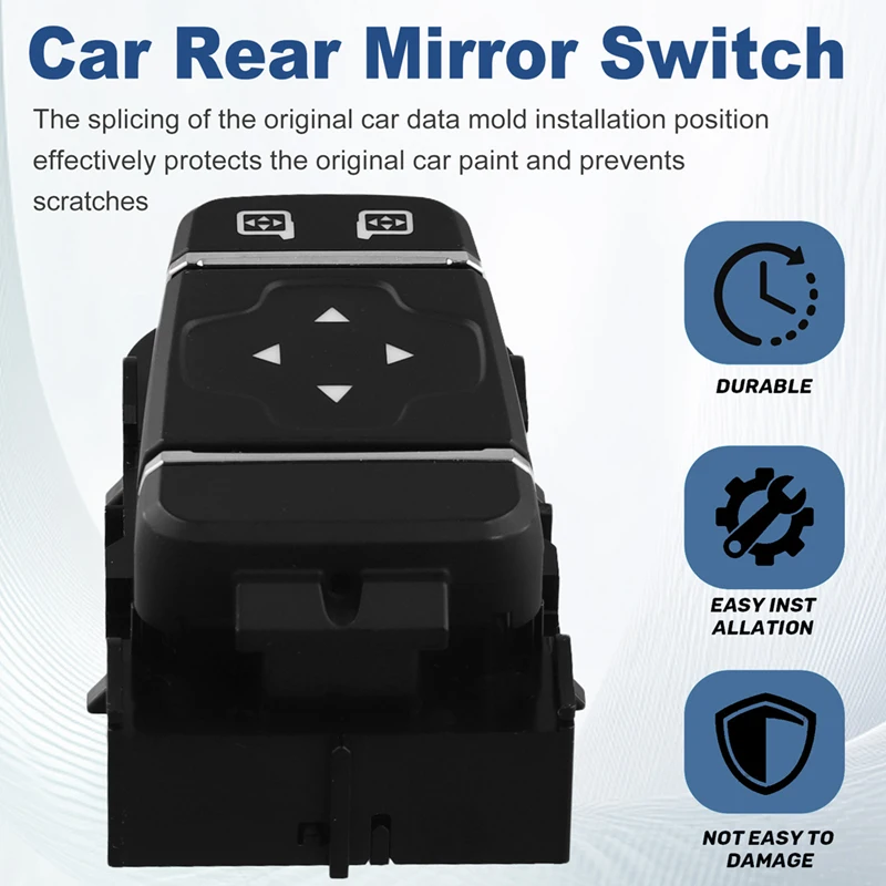 AC81-Car Rear Mirror Switch Button For RENAULT CLIO Mk4 2013- 255700068R LHD