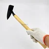 All Steel Toon Wooden Handle Small Triangular Wooden Hoe Outdoor Archaeological Weeding and Fertilization Pointed Hoe 3