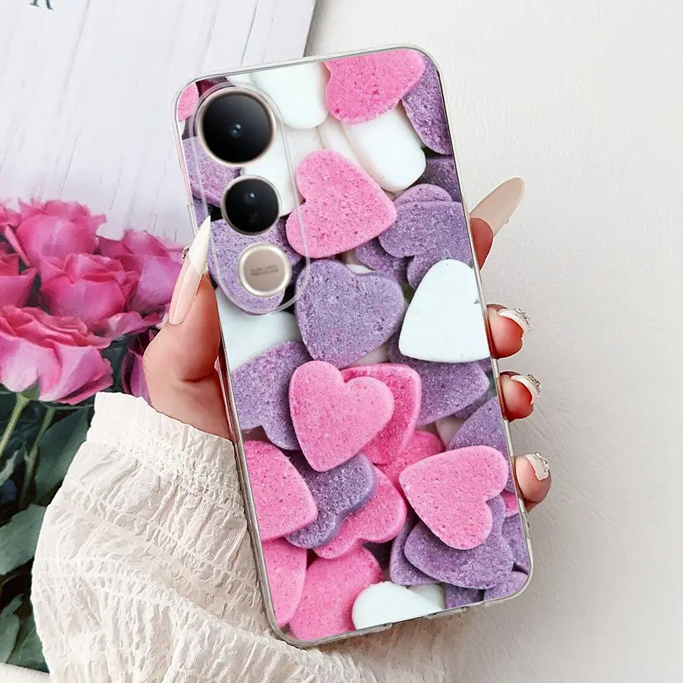 Clear Fashion Luxury Cute Cartoon Cat TPU Bumper Phone Case Cover