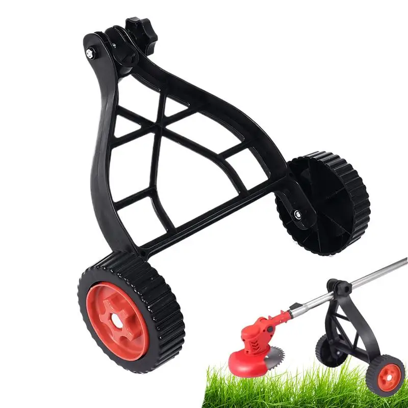 Adjustable String Trimmer Support Wheels Push Lawn Mower Stand Auxiliary Wheels Universal Lawn Mower Stand For Brush Cutter Part