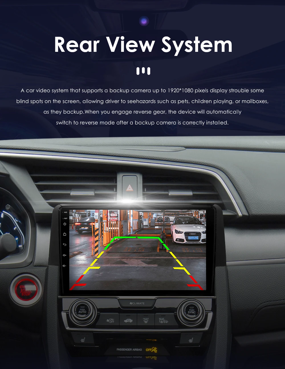 Hizpo Android 13 Stereo For Honda Civic 10th 2016 2017 2018 2019 2020 Car Radio Multimedia Video Player GPS Carplay Head Unit BT