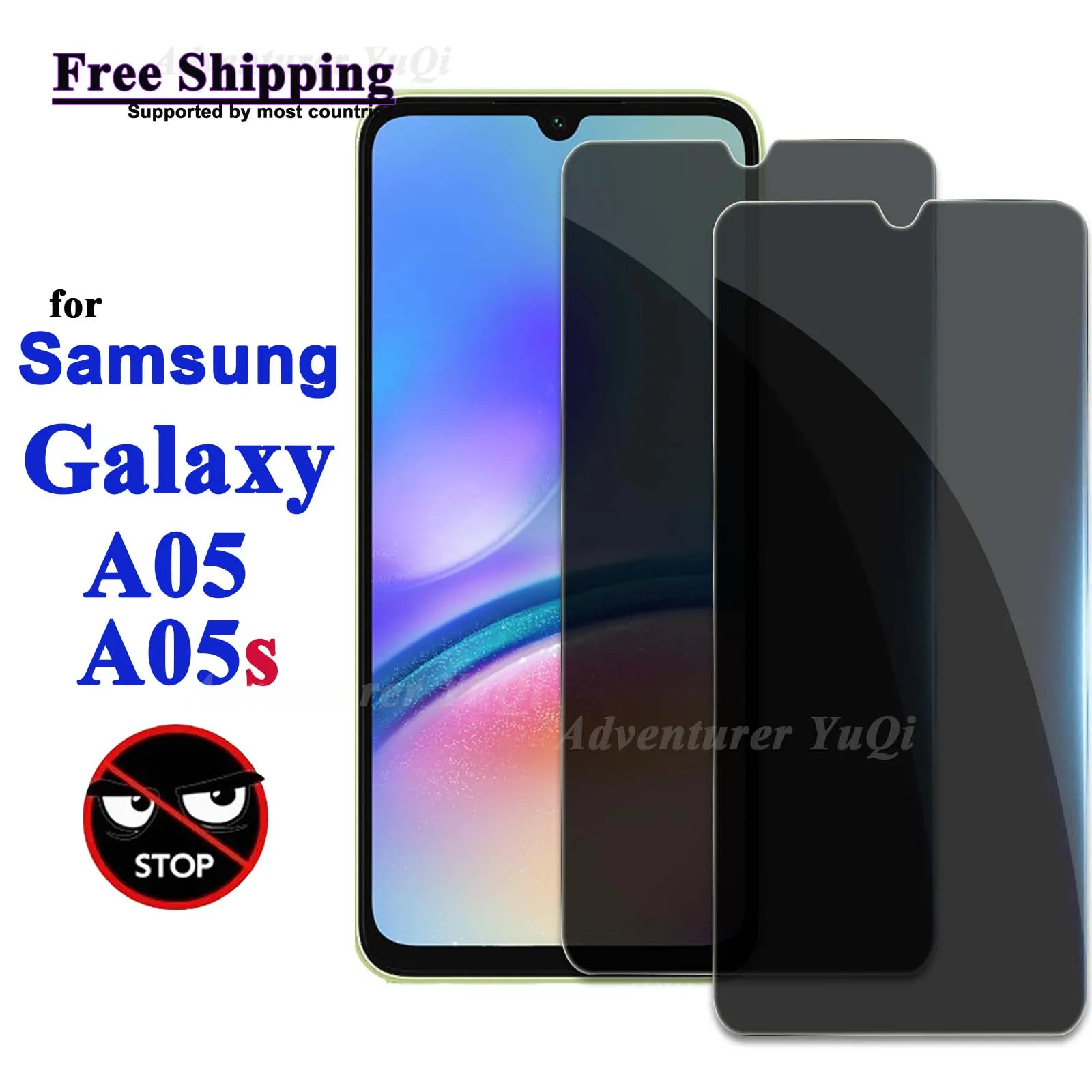 

Anti Spy Screen Protector For Galaxy A05 A05s Samsung, Tempered Glass Privacy Anti Peep Scratch 9H Case Friendly Free Shipping