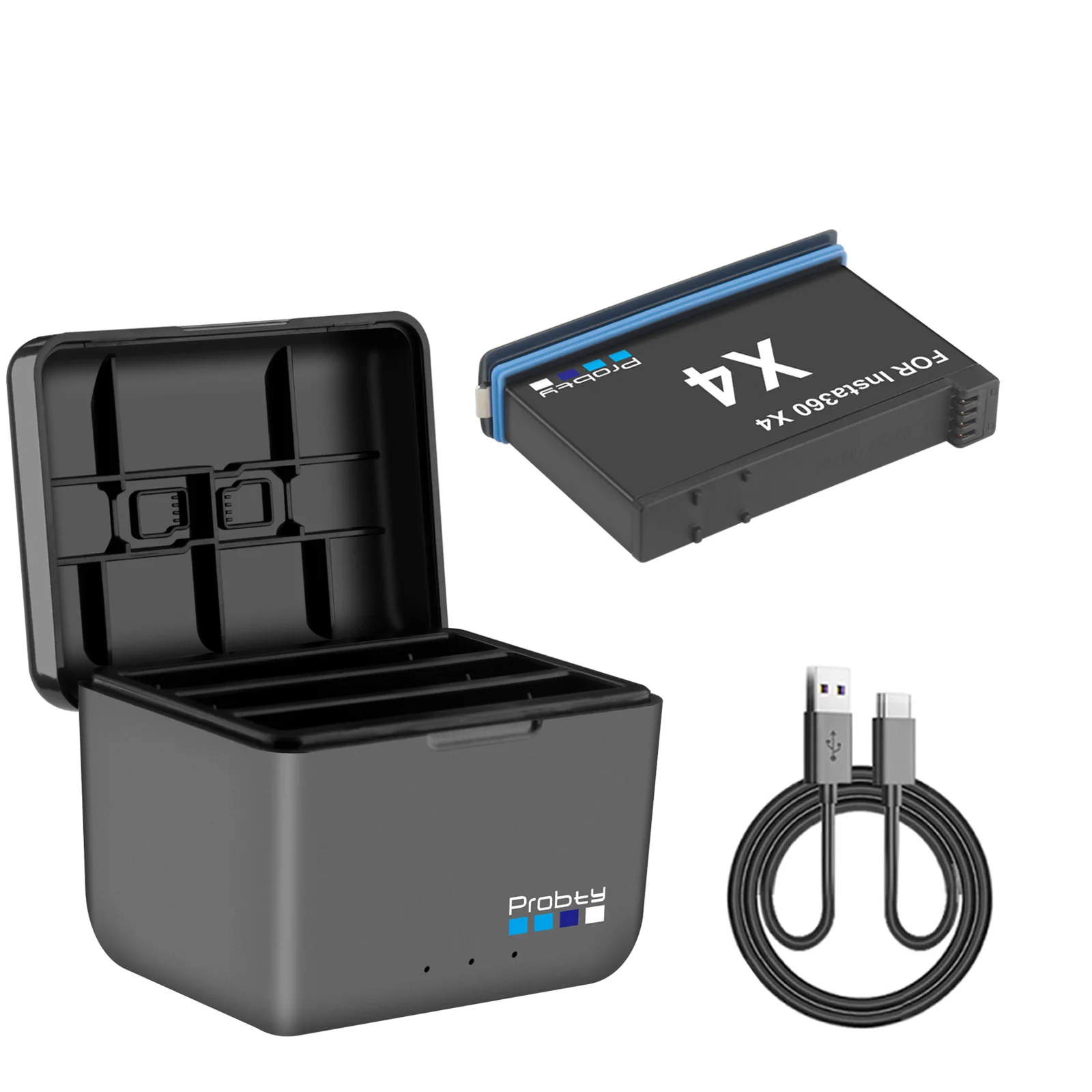 High Capacity 2600mAh Battery with Fast Charging Case and Storage Box
