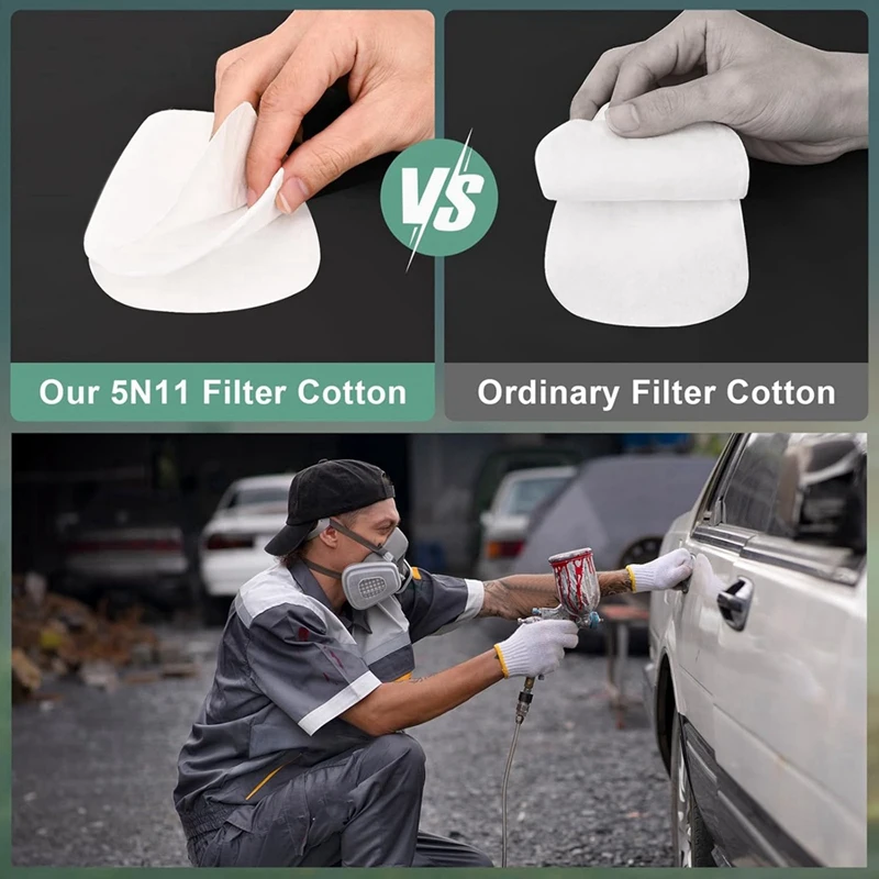 50PCS 5N11 Respirator Filter Cotton,6001 Filter Cartridges For Respirator Particulate For Use With 6200, 6502