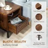 Solid Acacia Wood Nightstand with Drawers Open Shelf Pre-Assembled Rustic Industrial Modern Side Table Home Storage Decor 4