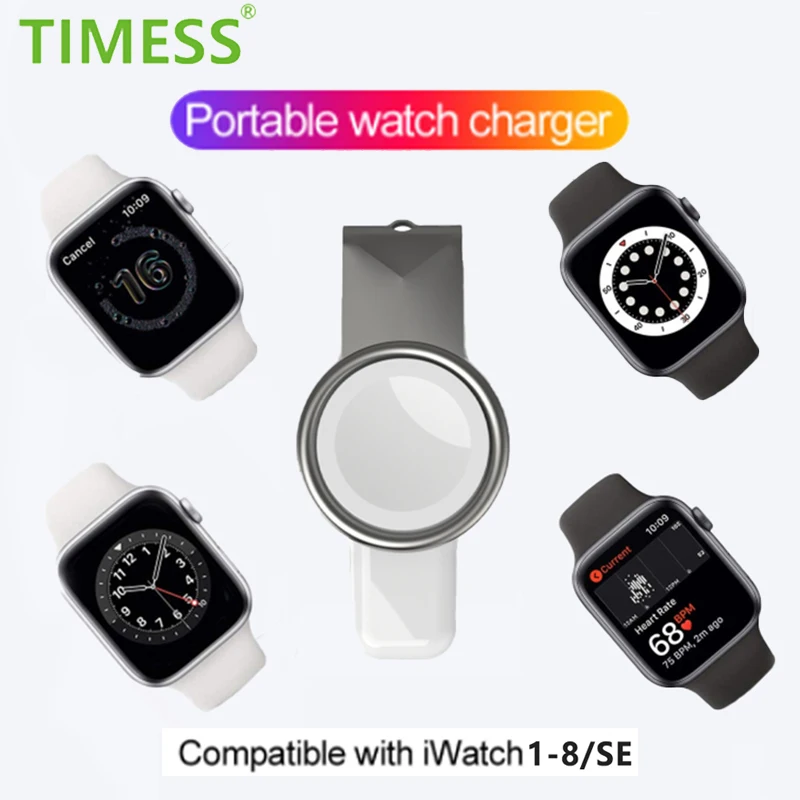 2 in 1 Magnetic Wireless Charger Apple Watch 8 7 6 5 4 SE Ultra iWatch Charger Fast Charging Station wireless charger
