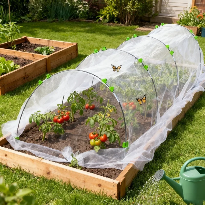 Greenhouse Arch Sets Garden Plant Hoop Arch Shed Bracket Reusable Fibreglass Grow Set Seedling Vegetable Grow Tunnel Supports