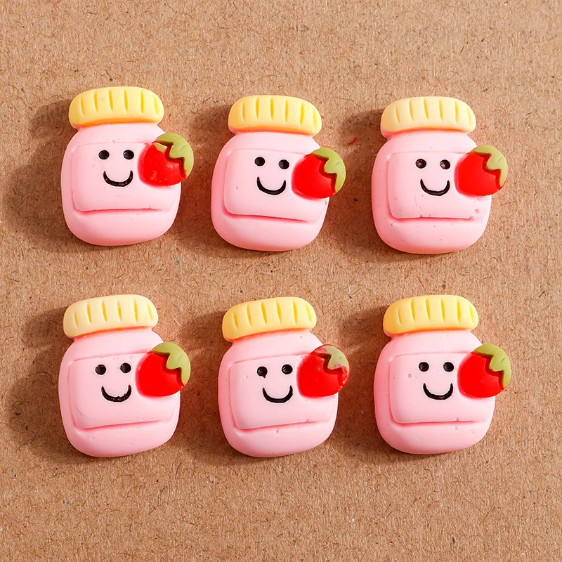 10 Stück Mix süße Lebensmittel Donut Kuchen flache Rückseite Harz Cabochon Verzierungen DIY Scrapbooking für Mädchen Haarnadel Brosche Haarschleifen – Detail 4