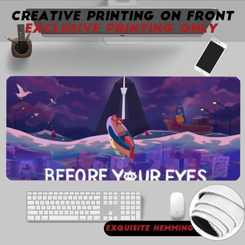 

Adventure indie game Before Your Eyes Mouse Pad Non-Slip Rubber Edge locking mousepads Game play mats for notebook PC computer