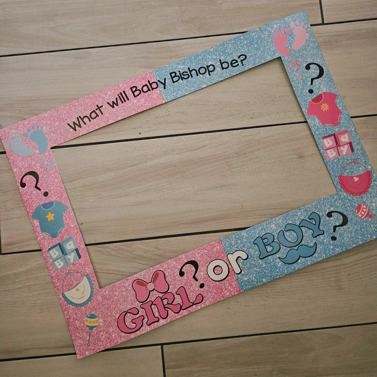 1set Creative Boy or Girl Handheld Photo Props Home Gatherings Baby Shower Shooting Decoration Funny Birthday Party DIY Shooting