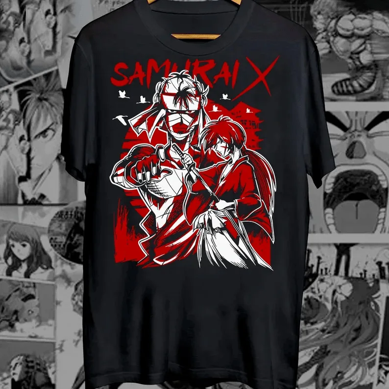 

Himura Kenshin рубашка, Rurouni Kenshin,samurai, аниме, манга, geek,otaku,graphic tee