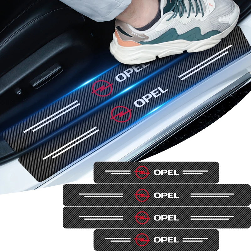 Carbon Fiber Car Door Sill Sticker Scratch protection sticker For Opel ...