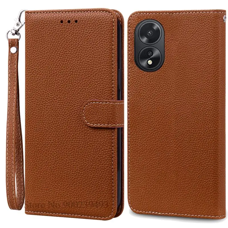 Leather Flip Wallet Phone Case with Silicone Cover - Elegant Design