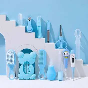 13Pcs Soft-Bristle Brush Cleaning Products Baby Care Kit Health Care Toiletries Baby Grooming Kit Newborn Care Essentials Kids